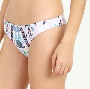 Mara Hoffman Purple Geometric Printed Reversible Bikini Bottoms Size XS